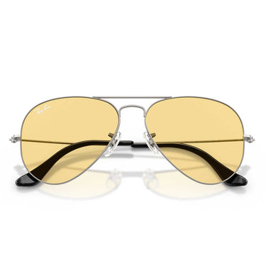 Ray-Ban Occhiali da Sole RB3025 004/R6 Aviator Gunmetal/Giallo Unisex 5