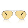 Ray-Ban Occhiali da Sole RB3025 004/R6 Aviator Gunmetal/Giallo Unisex
