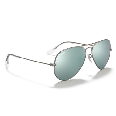 Ray-Ban Okulary Przeciwsłoneczne RB3025 029/30 Aviator Gunmetal Matowy/Jasnozielone Szare Lustro Unisex 4