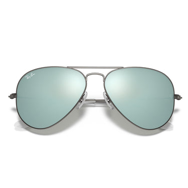 Ray-Ban Okulary Przeciwsłoneczne RB3025 029/30 Aviator Gunmetal Matowy/Jasnozielone Szare Lustro Unisex 5
