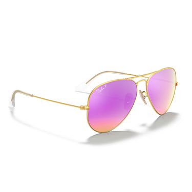 Ray-Ban Okulary Przeciwsłoneczne RB3025 112/1Q Aviator Gradient Złote/Flash Różowe Unisex Polaryzowane 5