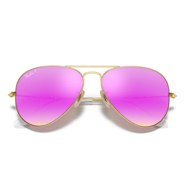 Ray-Ban Okulary Przeciwsłoneczne RB3025 112/1Q Aviator Gradient Złoto/Flash Fuksja Unisex Polaryzowane 6
