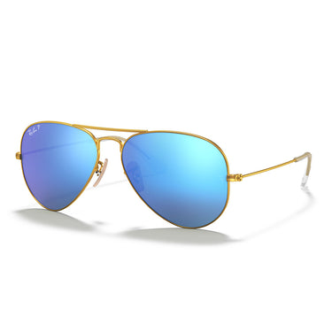 Ray-Ban Okulary Przeciwsłoneczne RB3025 112/4L Aviator Złoto/Niebieskie Unisex Polaryzowane 2