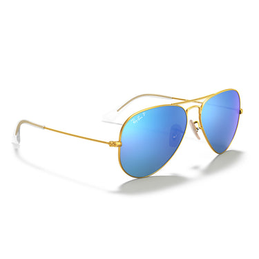 Ray-Ban Okulary Przeciwsłoneczne RB3025 112/4L Aviator Złote/Niebieskie Unisex Polaryzowane 5