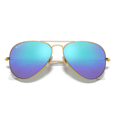 Ray-Ban Okulary Przeciwsłoneczne RB3025 112/4L Aviator Złote/Niebieskie Unisex Polaryzowane 6