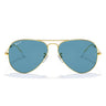 Ray-Ban Okulary Przeciwsłoneczne RB3025 9196S2 Aviator Złoto/Niebieski Unisex Polaryzowane