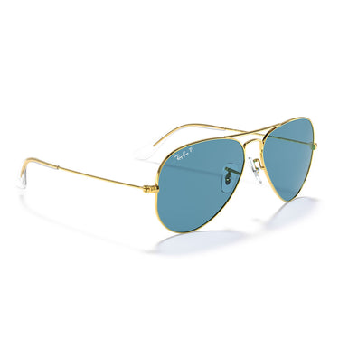 Ray-Ban Okulary Przeciwsłoneczne RB3025 9196S2 Aviator Złoto/Niebieskie Unisex Polaryzowane 5