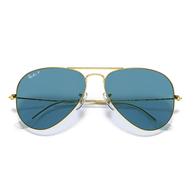 Ray-Ban Okulary Przeciwsłoneczne RB3025 9196S2 Aviator Złoto/Niebieskie Unisex Polaryzowane 6