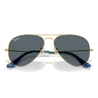 Ray-Ban Okulary Przeciwsłoneczne RB3025 9278R5 Aviator Złoto Arista/Niebieski Unisex 5