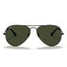 Ray-Ban Okulary Przeciwsłoneczne RB3025 L2823 Aviator Czarny-Zielony G-15 Unisex