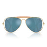 Ray-Ban Occhiali da Sole RB3029M 001/55 x Dolce & Gabbana The Outdoorsman Oro Arista/Blu Scuro Specchiato Unisex