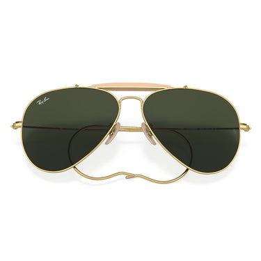 Ray-Ban Okulary Przeciwsłoneczne RB3030 L0216 Outdoorsman I Złoty/Zielony G-15 Unisex