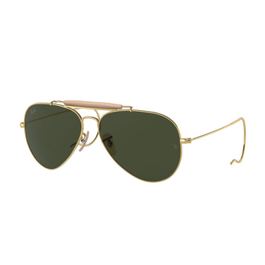 Ray-Ban Okulary Przeciwsłoneczne RB3030 W3402 Outdoorsman I Złoty/Zielony G-15 Unisex