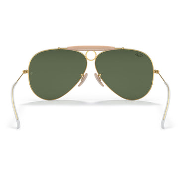 Ray-Ban Sunglasses RB3138 W3401 Shooter Gold/Green G-15 Unisex