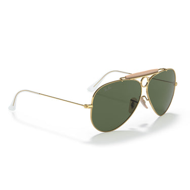 Ray-Ban Sunglasses RB3138 W3401 Shooter Gold/Green G-15 Unisex
