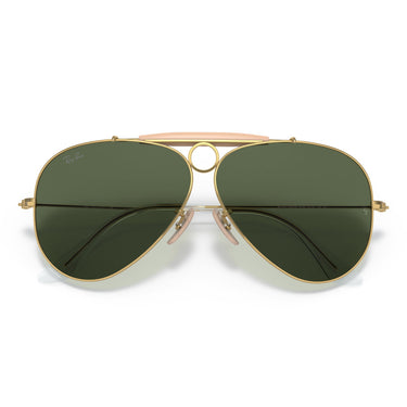 Ray-Ban Sunglasses RB3138 W3401 Shooter Gold/Green G-15 Unisex
