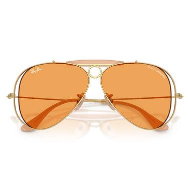 Ray-Ban Occhiali da Sole RB3138M 001 7 x Dolce & Gabbana The Shooter Oro Arista Arancione Unisex  5