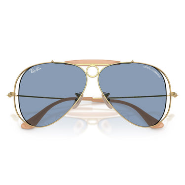 Ray-Ban Occhiali da Sole RB3138M 001/72 x Dolce & Gabbana The Shooter Oro Arista/Azzurro Unisex 6