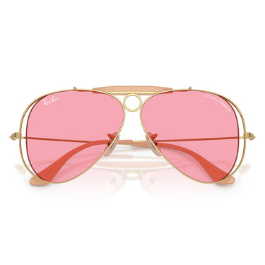 Ray-Ban Occhiali da Sole RB3138M 001 84 x Dolce & Gabbana The Shooter Oro Arista Rosa Unisex  5