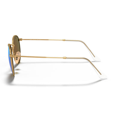 Ray-Ban Okulary Przeciwsłoneczne RB3447 112/4L Round Metal Złoto/Niebieski Unisex Polaryzowane 3