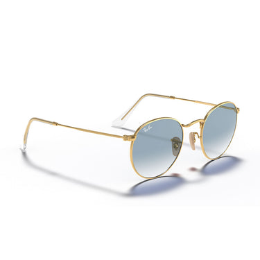 Ray-Ban Sonnenbrille RB3447N 001/3F Round Metal Gold/Blau Unisex