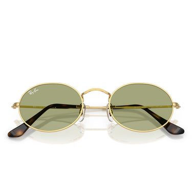 Ray-Ban Sonnenbrille RB3547 001/4E Oval Gold/Grün Unisex 6