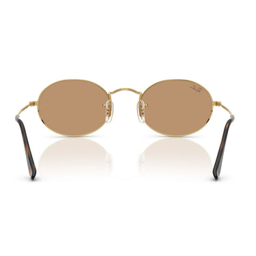 Ray-Ban Sonnenbrille RB3547 001/53 Oval Gold/Braun Unisex 4