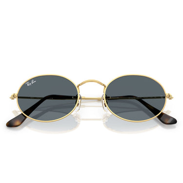 Ray-Ban Sunglasses RB3547N 001/R5 Oval Gold/Blue Unisex 5