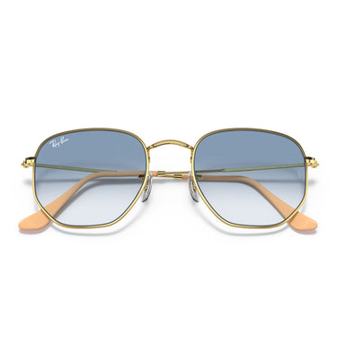 Ray-Ban Sonnenbrille RB3548 001/3F Hexagonal Gold/Blau Unisex 5