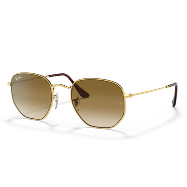 Ray-Ban Okulary Przeciwsłoneczne RB3548 001/51 Sześciokątne Złoto Arista/Jasny Brąz Gradient Unisex 2