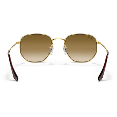 Ray-Ban Okulary Przeciwsłoneczne RB3548 001/51 Sześciokątne Złoto Arista/Jasny Brąz Gradient Unisex 4