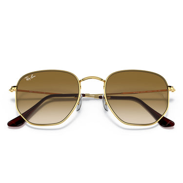 Ray-Ban Okulary Przeciwsłoneczne RB3548 001/51 Sześciokątne Złoto Arista/Jasny Brąz Gradient Unisex 6