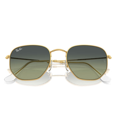 Ray-Ban Okulary Przeciwsłoneczne RB3548 001/BH Hexagonal Złoto Arista/Zielony Vintage Unisex 6