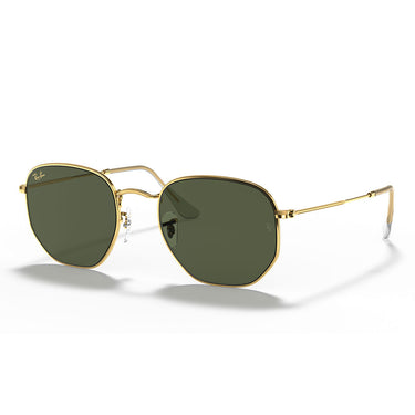 Ray-Ban Okulary Przeciwsłoneczne RB3548 919631 Hexagonal Złoty/Zielony G-15 Unisex 2