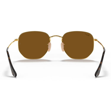 Ray-Ban Okulary Przeciwsłoneczne RB3548N 001-57 Ośmiokątne Złoto-Brązowe Unisex Polaryzowane 4