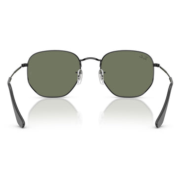 Ray-Ban Occhiali da Sole RB3548N 002 68 Hexagonal Nero Blu Specchiato Unisex 4
