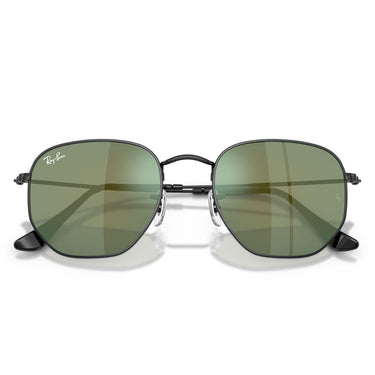 Ray-Ban Occhiali da Sole RB3548N 002 68 Hexagonal Nero Blu Specchiato Unisex 5