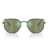 Ray-Ban Occhiali da Sole RB3548N 002 68 Hexagonal Nero Blu Specchiato Unisex