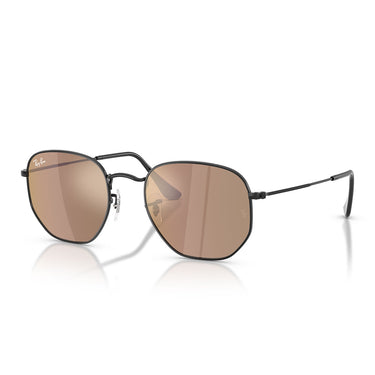 Ray-Ban Occhiali da Sole RB3548N 002/93 Hexagonal Nero/Marrone Specchiato Unisex 1