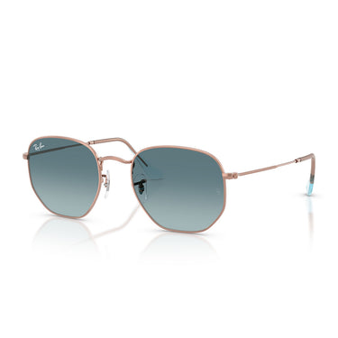 Ray-Ban Occhiali da Sole RB3548N 90353M Hexagonal Rame Blu Sfumato Grigio Unisex 2