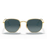 Ray-Ban Sunglasses RB3548N 91233M Hexagonal Gold-Blue Gradient Unisex