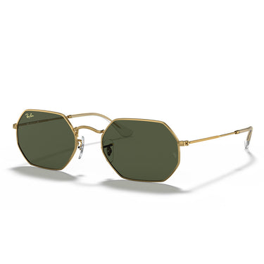 Ray-Ban Okulary Przeciwsłoneczne RB3556 919631 Ośmiokątne Złote/Zielone G-15 Unisex 1