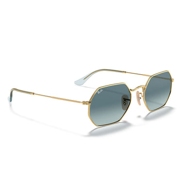 Ray-Ban Okulary Przeciwsłoneczne RB3556N 91233M Ośmiokątne Złoto Arista/Niebieski Gradient Unisex 4