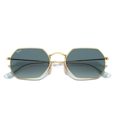 Ray-Ban Okulary Przeciwsłoneczne RB3556N 91233M Ośmiokątne Złoto Arista/Niebieski Gradient Unisex 5