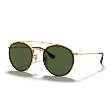 Ray-Ban Occhiali da Sole RB3647N 001 Round Double Bridge Oro Arista Verde G-15 Unisex 2