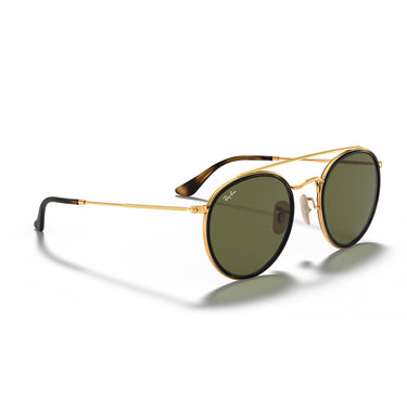 Ray-Ban Occhiali da Sole RB3647N 001 Round Double Bridge Oro Arista Verde G-15 Unisex 6