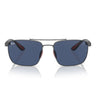Ray-Ban Lunettes de Soleil RB3715M F08580 Scuderia Ferrari Argent/Bleu Foncé Unisexe