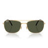 Ray-Ban Okulary Przeciwsłoneczne RB3755 001/31 Złoto/Zielony Unisex