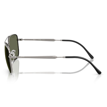 Ray-Ban Okulary Przeciwsłoneczne RB3755 004/58 Srebrny/Zielony Unisex Polaryzowane