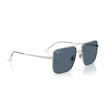 Ray-Ban Okulary Przeciwsłoneczne RB3758 003/2V Ari Srebrny/Niebieski Unisex Polaryzowane